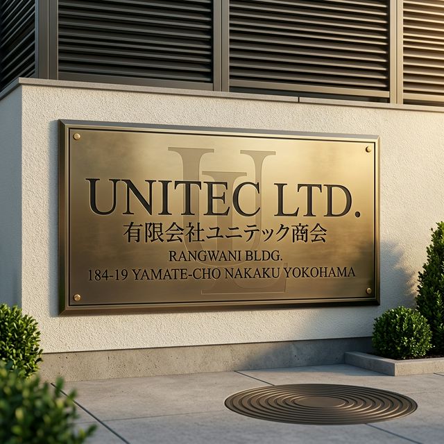Unitec corporate nameplate